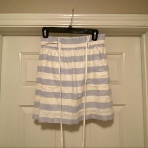 Ann Taylor LOFT Linen Striped Skirt
